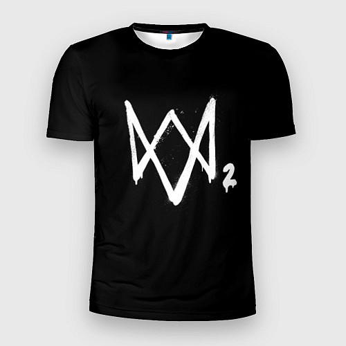 Мужская спорт-футболка Watch Dogs 2 лого / 3D-принт – фото 1