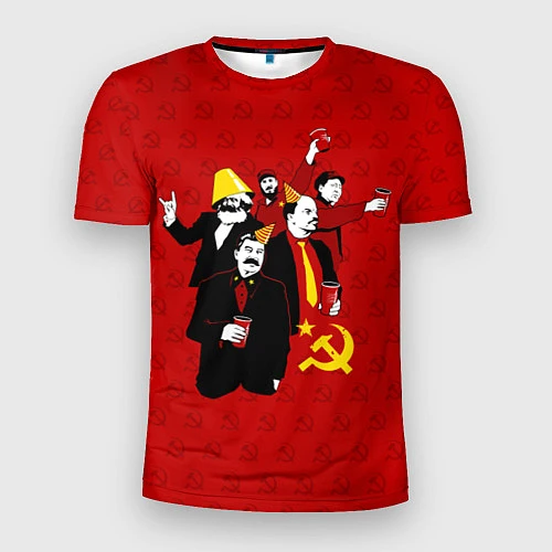 Мужская спорт-футболка Communist Party / 3D-принт – фото 1