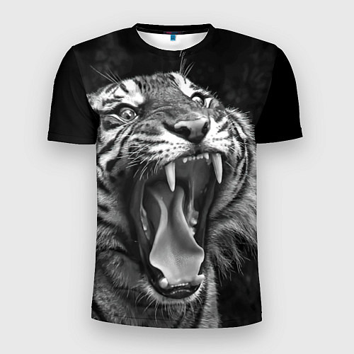 Мужская спорт-футболка Гнев тигра / 3D-принт – фото 1