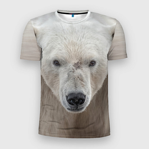 Мужская спорт-футболка Белый медведь / 3D-принт – фото 1