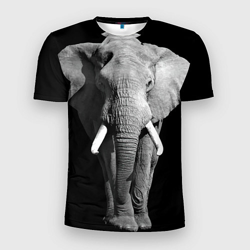Мужская спорт-футболка Старый слон / 3D-принт – фото 1