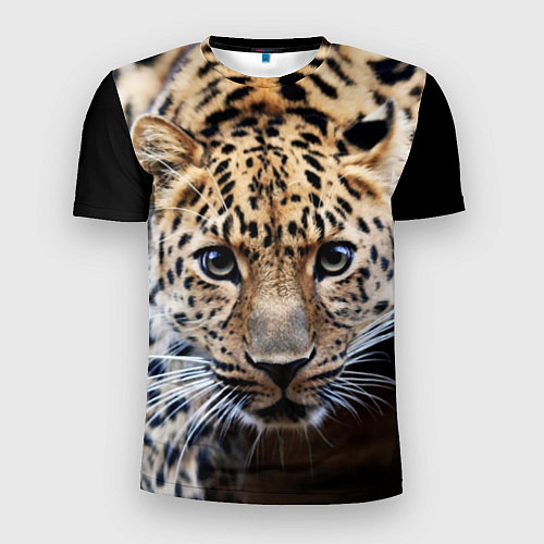 Мужская спорт-футболка Дикая кошка / 3D-принт – фото 1