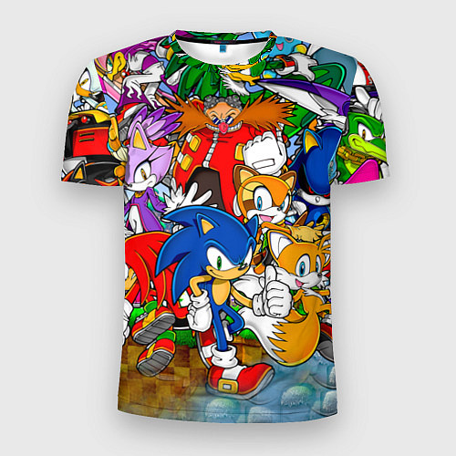 Мужская спорт-футболка Sonic Stories / 3D-принт – фото 1