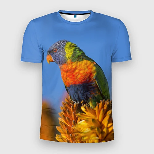 Мужская спорт-футболка Попугай на солнце / 3D-принт – фото 1
