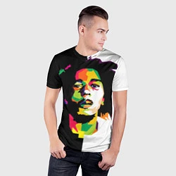 Футболка спортивная мужская Bob Marley: Colors, цвет: 3D-принт — фото 2