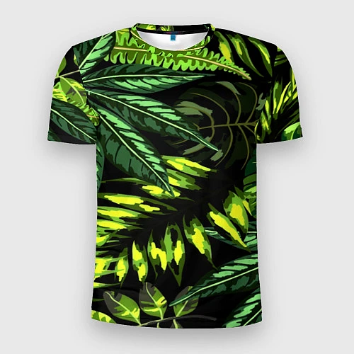 Мужская спорт-футболка Листья / 3D-принт – фото 1