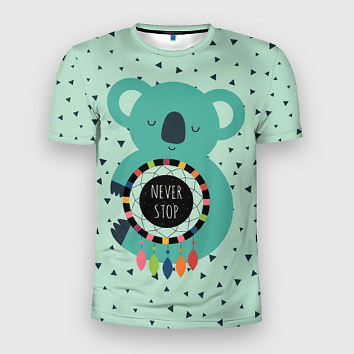 Мужская спорт-футболка Мечтающая коала / 3D-принт – фото 1