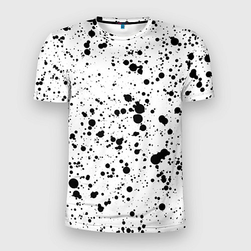 Мужская спорт-футболка Чёрные брызги / 3D-принт – фото 1