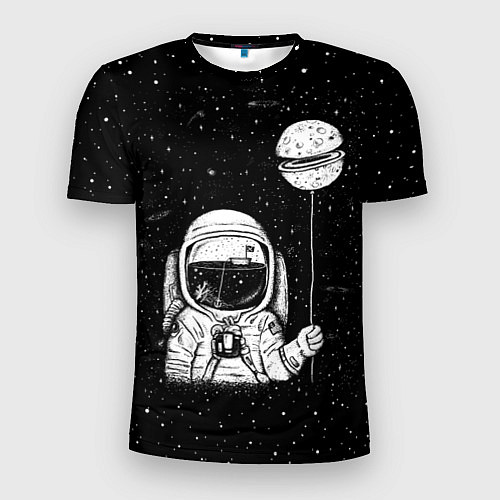 Мужская спорт-футболка Астронавт с шариком / 3D-принт – фото 1