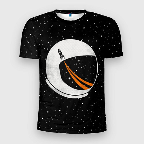 Мужская спорт-футболка Шлем астронавта / 3D-принт – фото 1