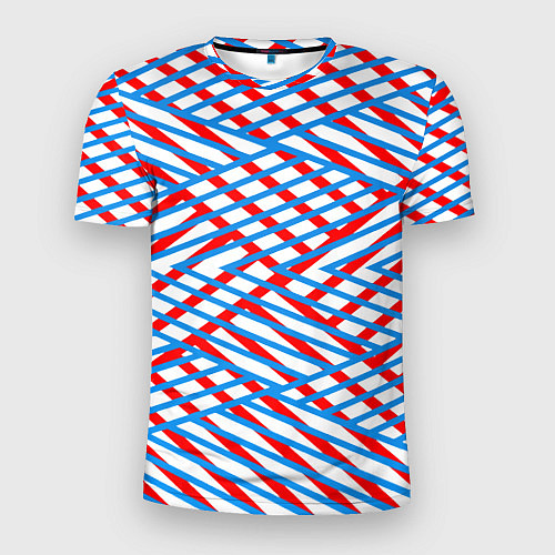 Мужская спорт-футболка Blue&Red / 3D-принт – фото 1