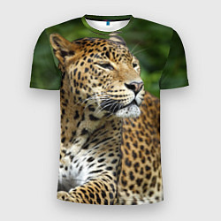 Мужская спорт-футболка Лик леопарда
