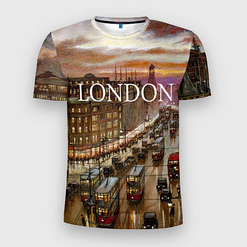 Мужская спорт-футболка Улицы старого Лондона / 3D-принт – фото 1