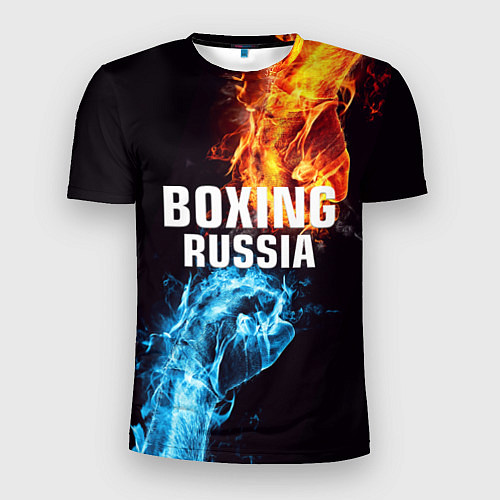 Мужская спорт-футболка Boxing Russia / 3D-принт – фото 1
