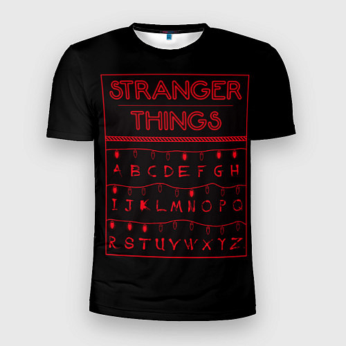 Мужская спорт-футболка Stranger Things: alphabet / 3D-принт – фото 1