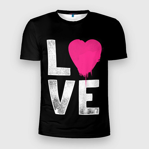 Мужская спорт-футболка Love Heart / 3D-принт – фото 1
