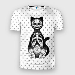 Мужская спорт-футболка Готический кот
