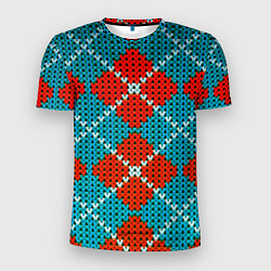 Мужская спорт-футболка Knitting pattern