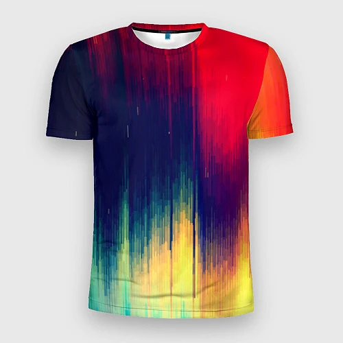 Мужская спорт-футболка Stylize color / 3D-принт – фото 1