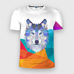 Мужская спорт-футболка Волк: геометрия