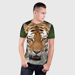 Футболка спортивная мужская Рык тигра, цвет: 3D-принт — фото 2