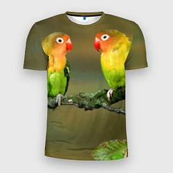Футболка спортивная мужская Два попугая, цвет: 3D-принт