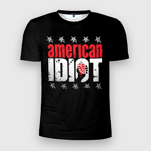Мужская спорт-футболка Green Day: American idiot / 3D-принт – фото 1