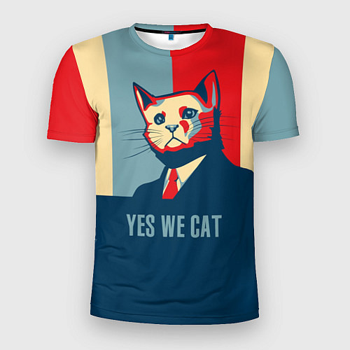 Мужская спорт-футболка Yes we CAT / 3D-принт – фото 1