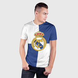 Футболка спортивная мужская Real Madrid: Blue style, цвет: 3D-принт — фото 2