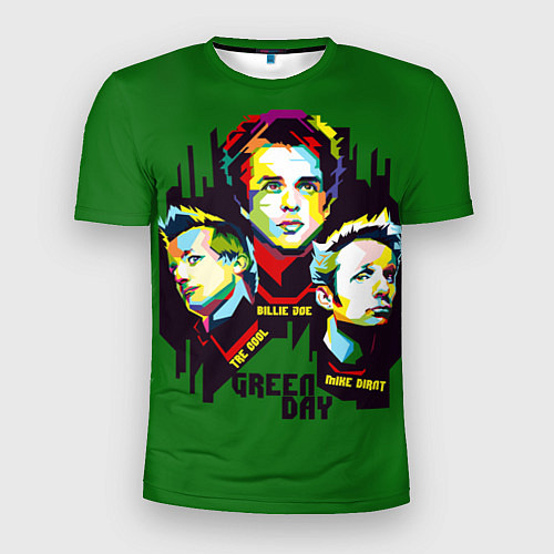 Мужская спорт-футболка Green Day: Trio / 3D-принт – фото 1