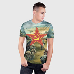 Футболка спортивная мужская Наступление советской армии, цвет: 3D-принт — фото 2