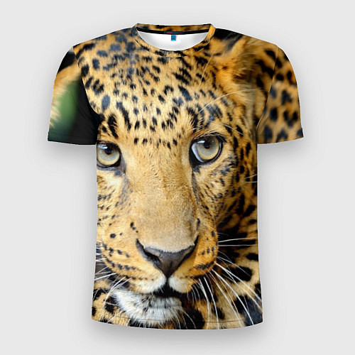 Мужская спорт-футболка Улыбка леопарда / 3D-принт – фото 1