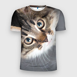 Мужская спорт-футболка Кошачий взгляд