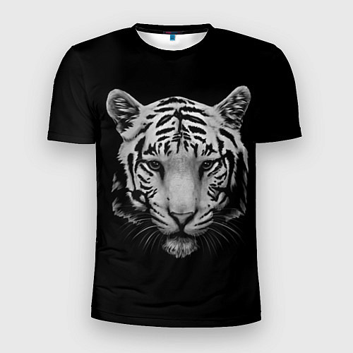 Мужская спорт-футболка Серый тигр / 3D-принт – фото 1