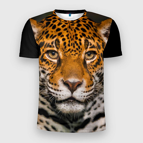 Мужская спорт-футболка Взгляд ягуара / 3D-принт – фото 1