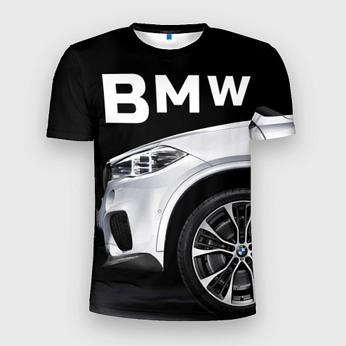 Мужская спорт-футболка BMW: White Style / 3D-принт – фото 1