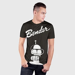 Футболка спортивная мужская Bender Retro, цвет: 3D-принт — фото 2