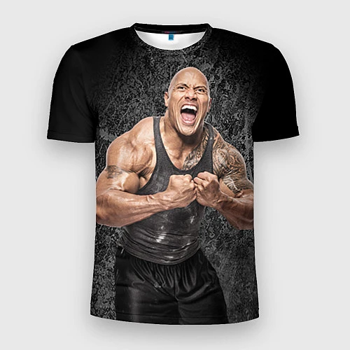 Мужская спорт-футболка Dwayne Johnson / 3D-принт – фото 1