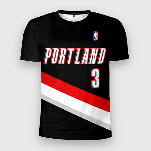 Мужская спорт-футболка Portland Trail Blazers 3 / 3D-принт – фото 1