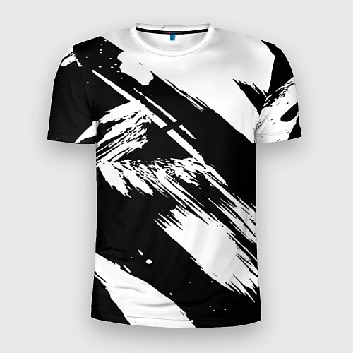 Мужская спорт-футболка Чёрно-белый / 3D-принт – фото 1