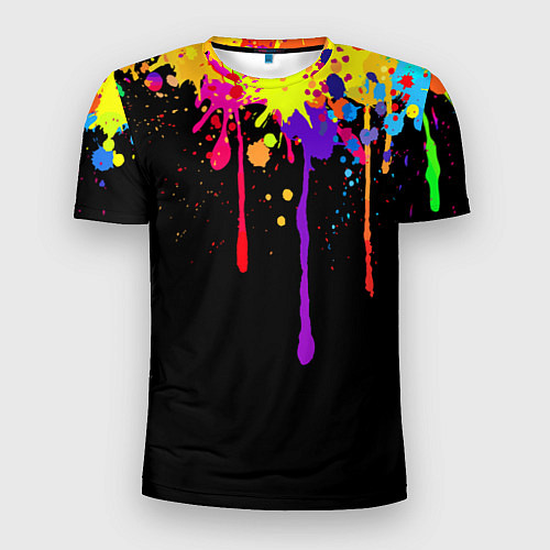 Мужская спорт-футболка Краски / 3D-принт – фото 1