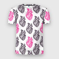 Мужская спорт-футболка Сердца 1