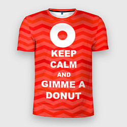 Мужская спорт-футболка Keep Calm & Gimme a donut