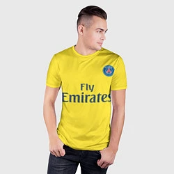 Футболка спортивная мужская PSG FC: Yellow, цвет: 3D-принт — фото 2