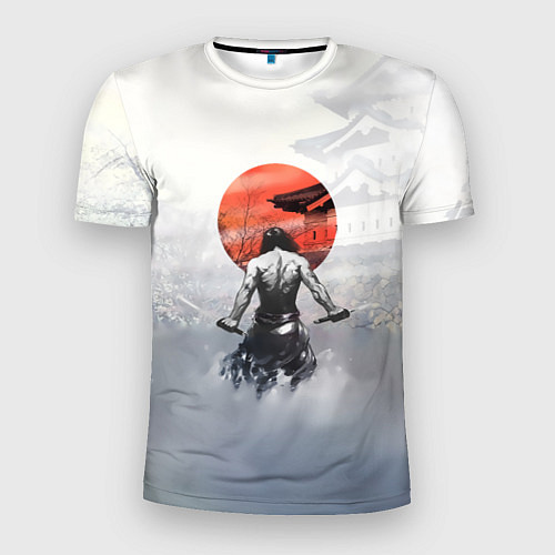 Мужская спорт-футболка Японский самурай / 3D-принт – фото 1