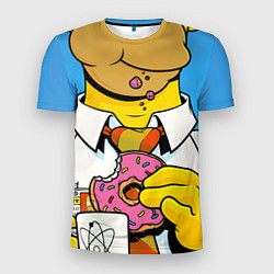 Мужская спорт-футболка Homer with donut