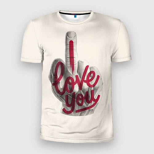 Мужская спорт-футболка I Love You / 3D-принт – фото 1