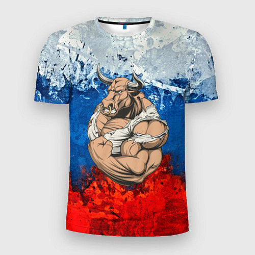 Мужская спорт-футболка Буйвол / 3D-принт – фото 1