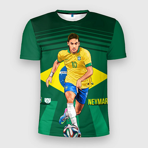 Мужская спорт-футболка Neymar Brazilian / 3D-принт – фото 1