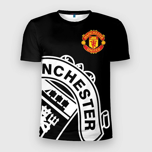 Мужская спорт-футболка Man United: Black Collection / 3D-принт – фото 1